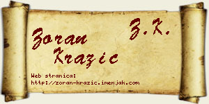 Zoran Kražić vizit kartica